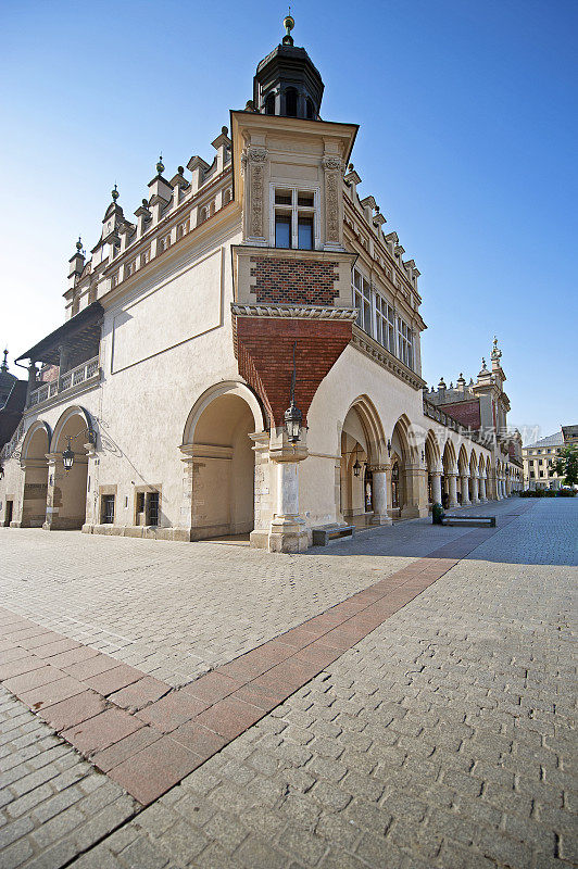 克拉科夫，Rynek glow市场广场，布艺大厅的角落细节